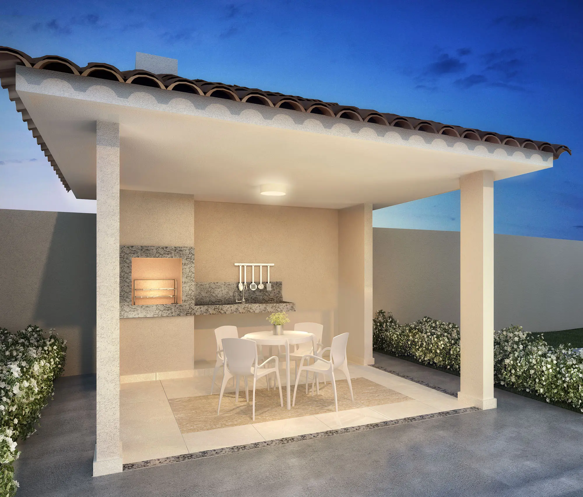 Plano&Iguatemi — Churrasqueira - Perspectiva Ilustrada (Santa Tereza I)