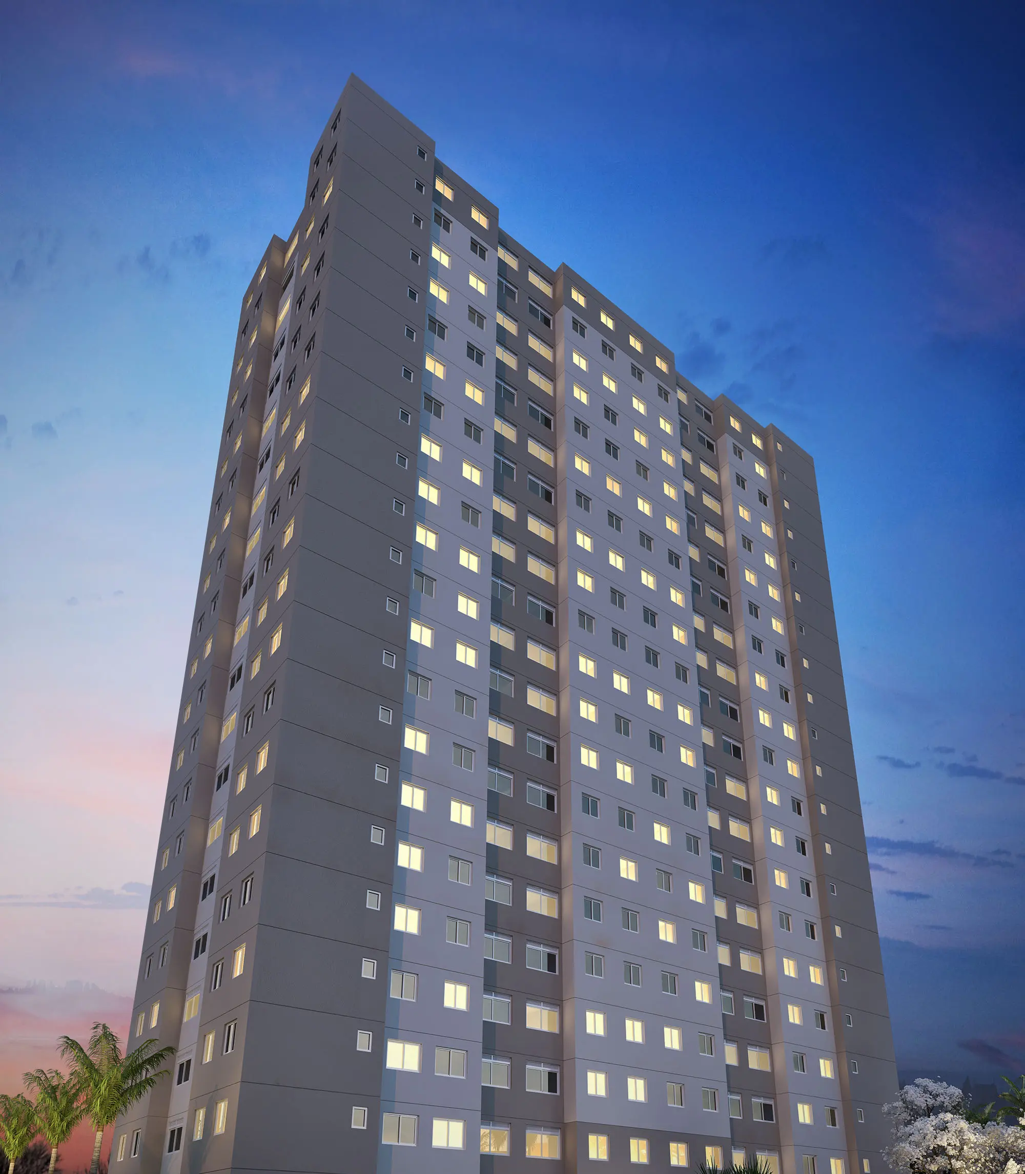 Plano&Iguatemi — Fachada - Perspectiva Ilustrada (Santa Tereza I)