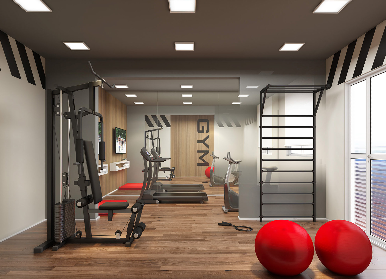 Fitness - Perspectiva Ilustrada - Plano&amp;Reserva Vila Andrade