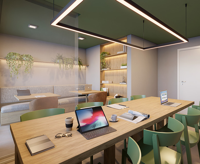 Coworking - Perspectiva Ilustrada - Mistá by Plano&amp;Plano