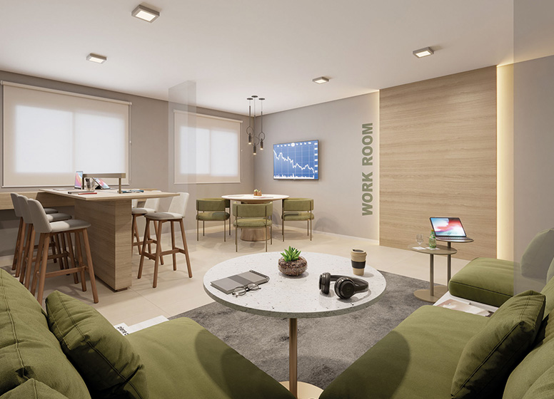 Coworking - Perspectiva Ilustrada