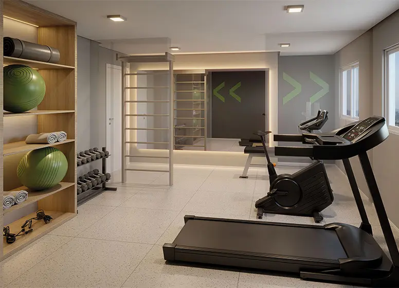 Fitness Não Residencial - Perspectiva Ilustrada - Ubiatans