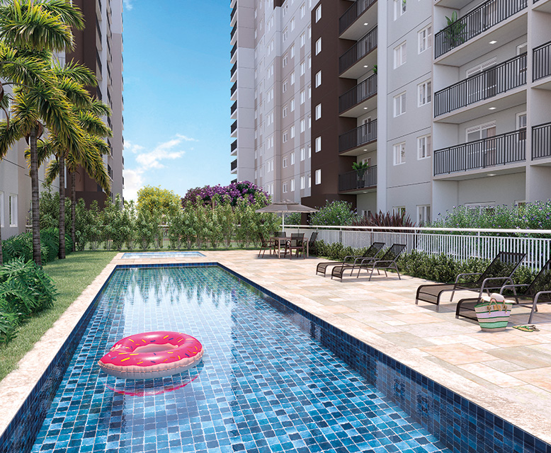 Piscina - Perspectiva Ilustrada - Sphera Panamby