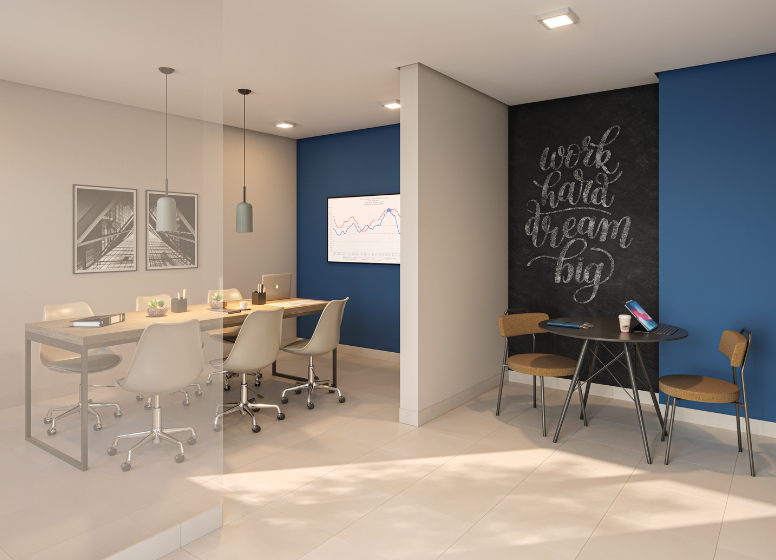 Coworking - Perspectiva Ilustrada