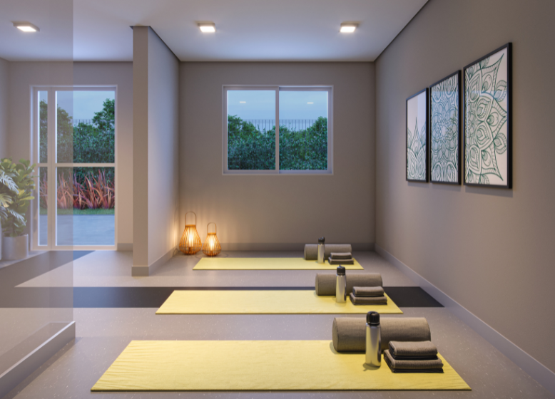 Sala de Ginástica - Perspectiva Ilustrada