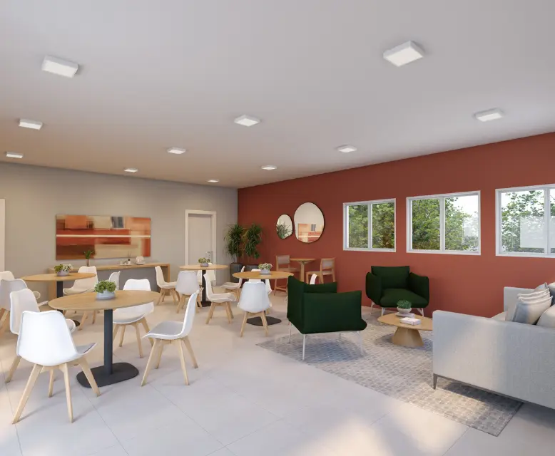 Plano&Alto Cantareira — Salão de Festas - Perspectiva Ilustrada