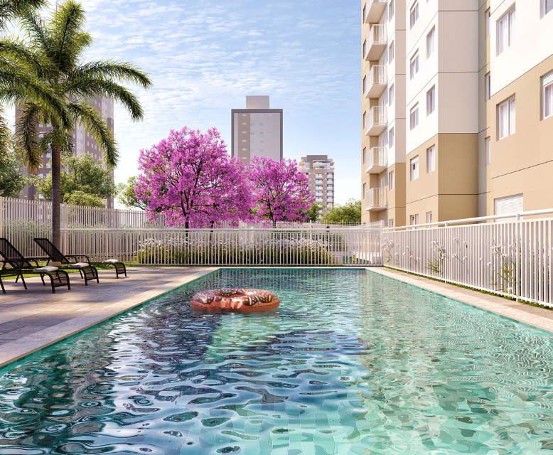 Piscina - Perspectiva Ilustrada - Plano&amp;Alto Cantareira