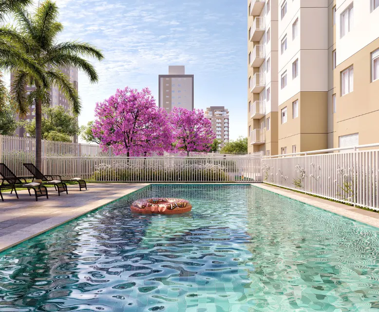 Plano&Alto Cantareira — Piscina - Perspectiva Ilustrada