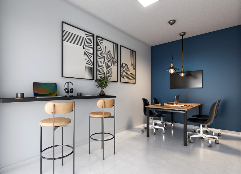 Coworking - Perspectiva Ilustrada