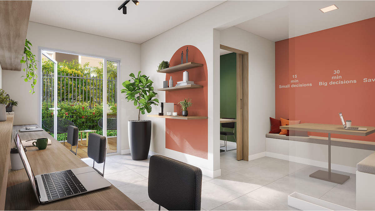 Coworking - Perspectiva Ilustrada - Vila Boulevard Mooca