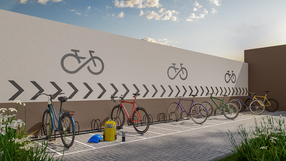 Bicicletário - Perspectiva Ilustrada - Vila Boulevard Mooca
