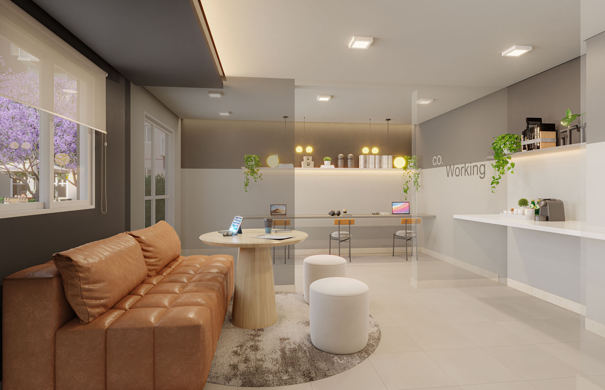Coworking - Perspectiva Ilustrada