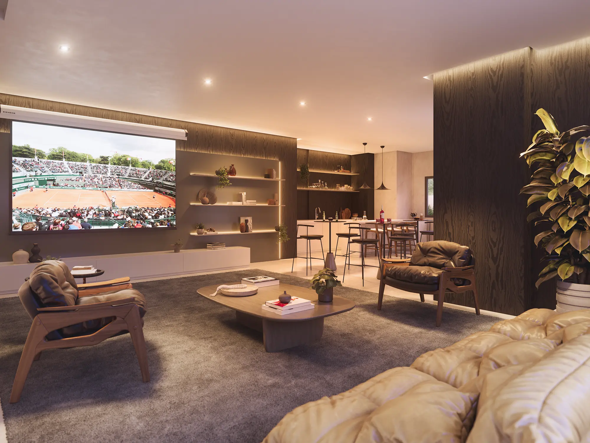 Lounge Bar - Perspectiva Ilustrada - NID Alphaville
