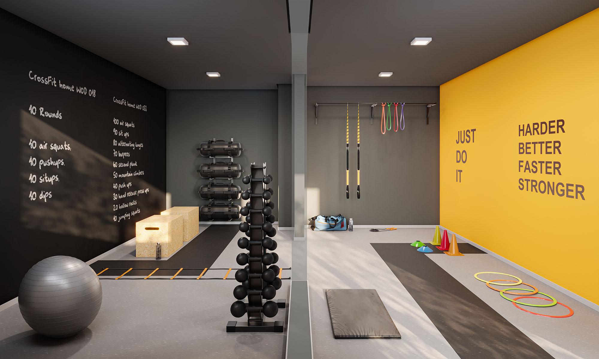 Sala de Ginástica  - Perspectiva Ilustrada image number 5