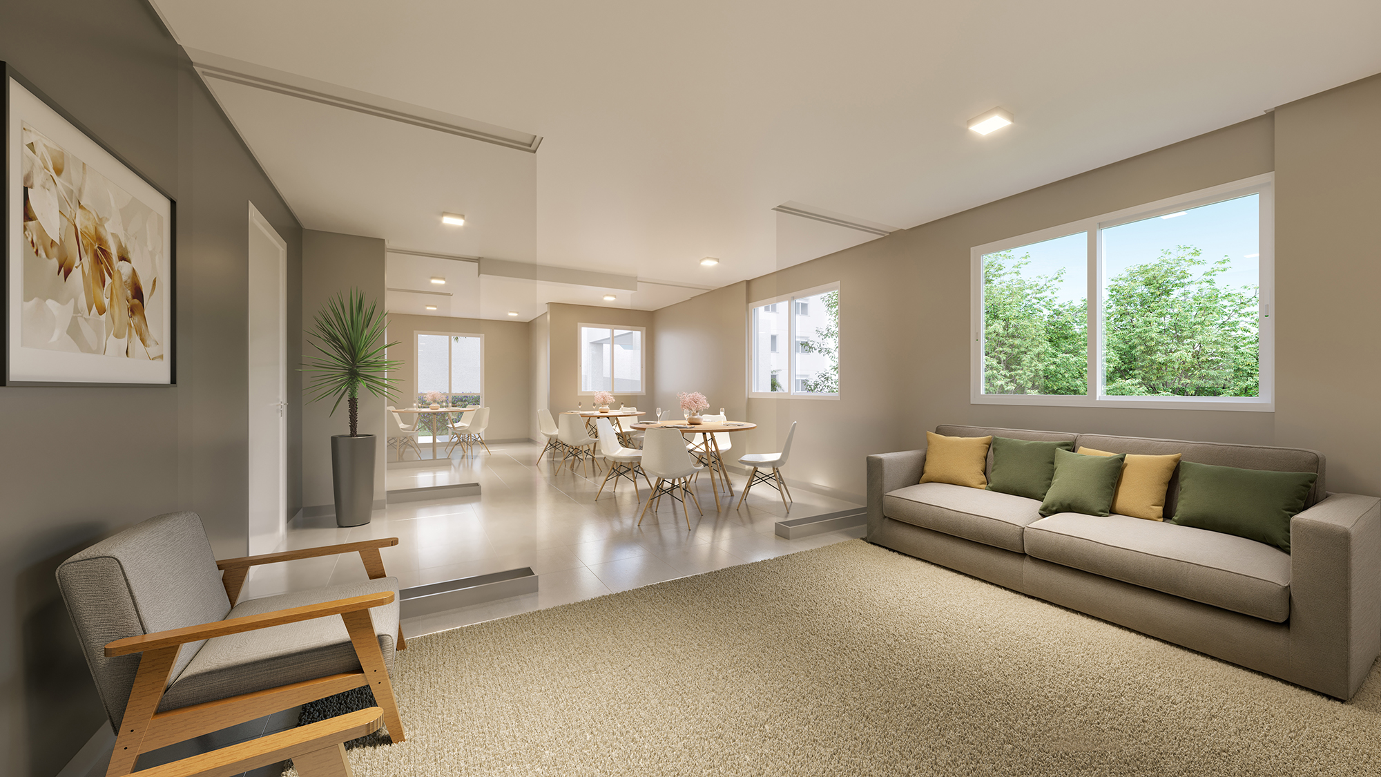 Sal&atilde;o de festas - Perspectiva Ilustrada image number 2