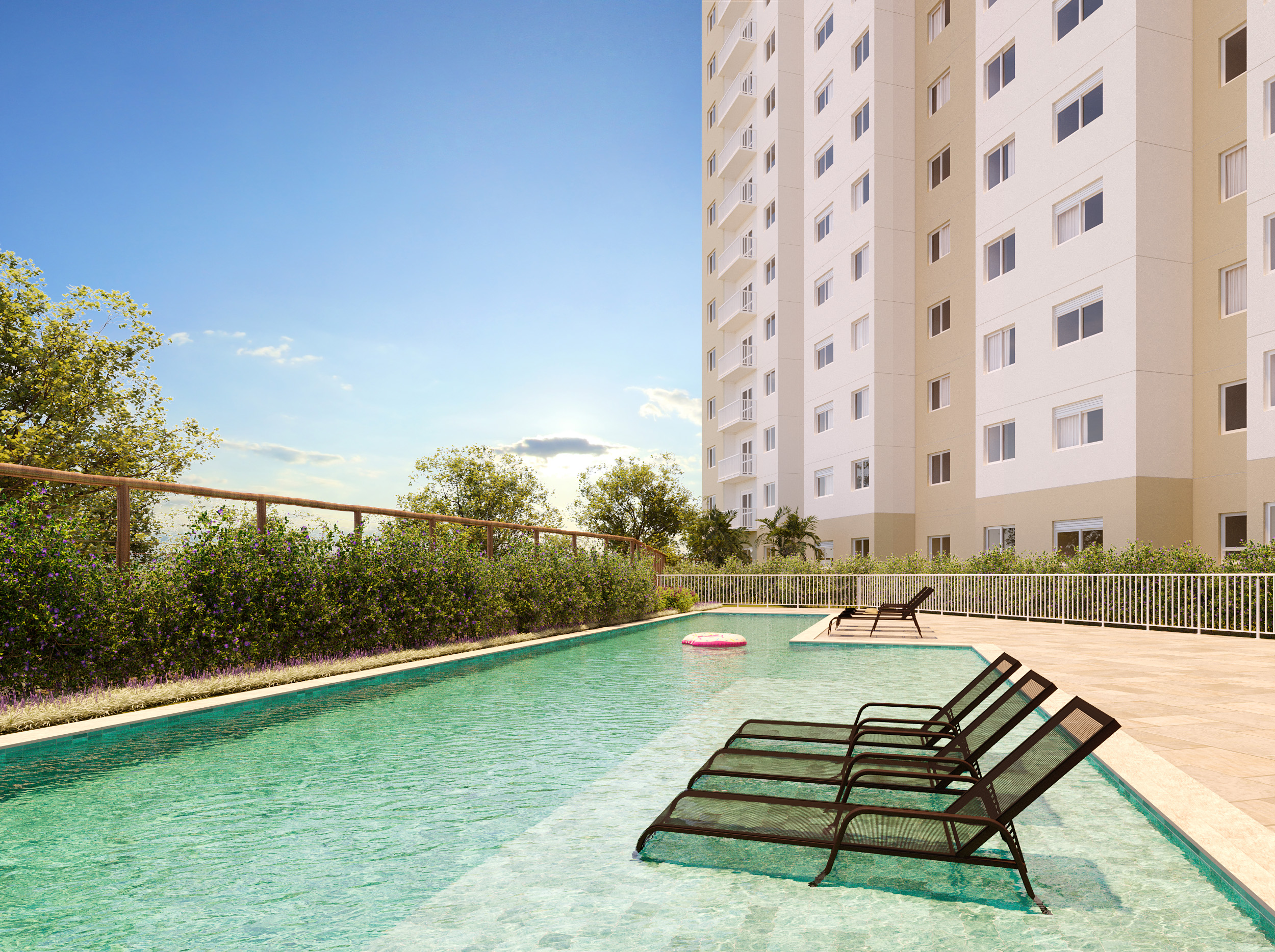 Piscina - Perspectiva Ilustrada - Meu Plano&amp;Itaquera 