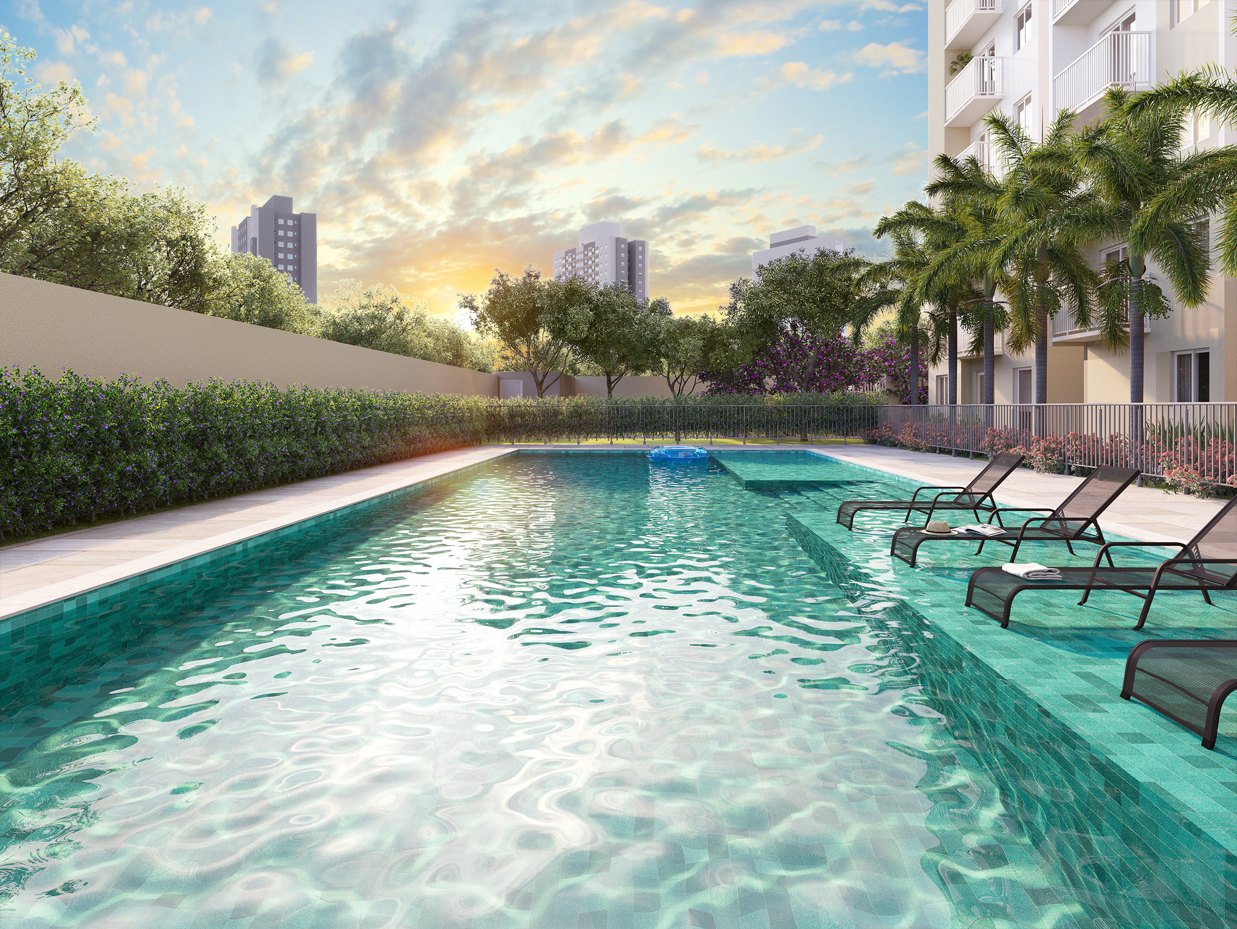 Piscina - Perspectiva Ilustrada - Plano&amp;Jaçanã