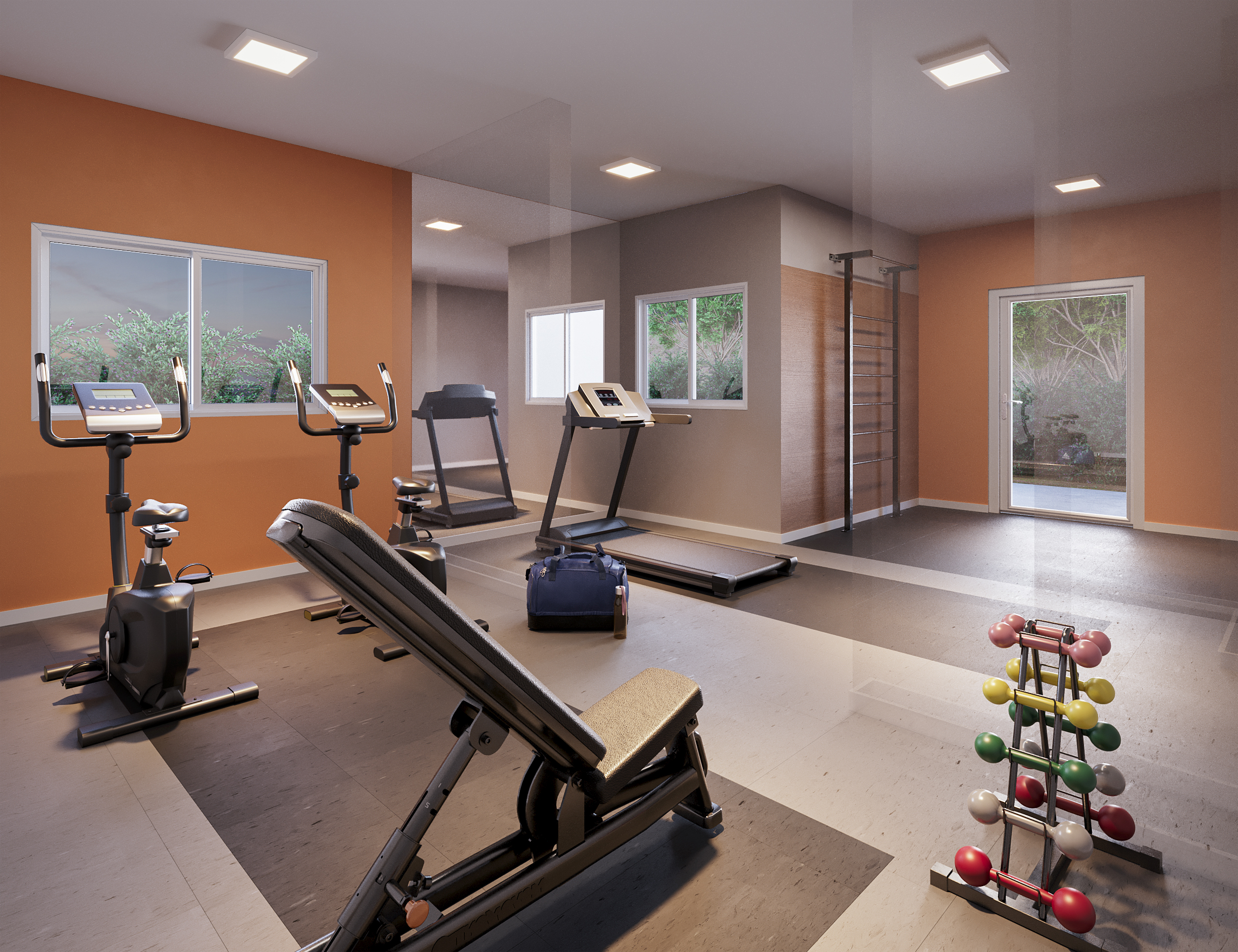 Fitness - Eucalipto - Perspectiva Ilustrada - Plano&amp;Bosque do Carmo
