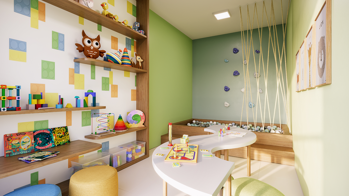 Brinquedoteca - Perspectiva Ilustrada  - Centro&amp;Barão de Campinas