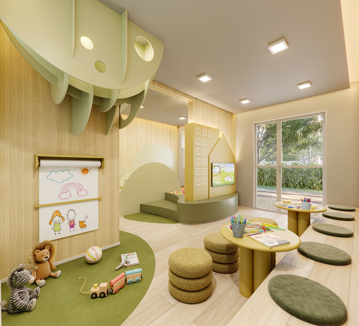 Brinquedoteca - Perspectiva ilustrada - Plano&amp;Vila Leopoldina