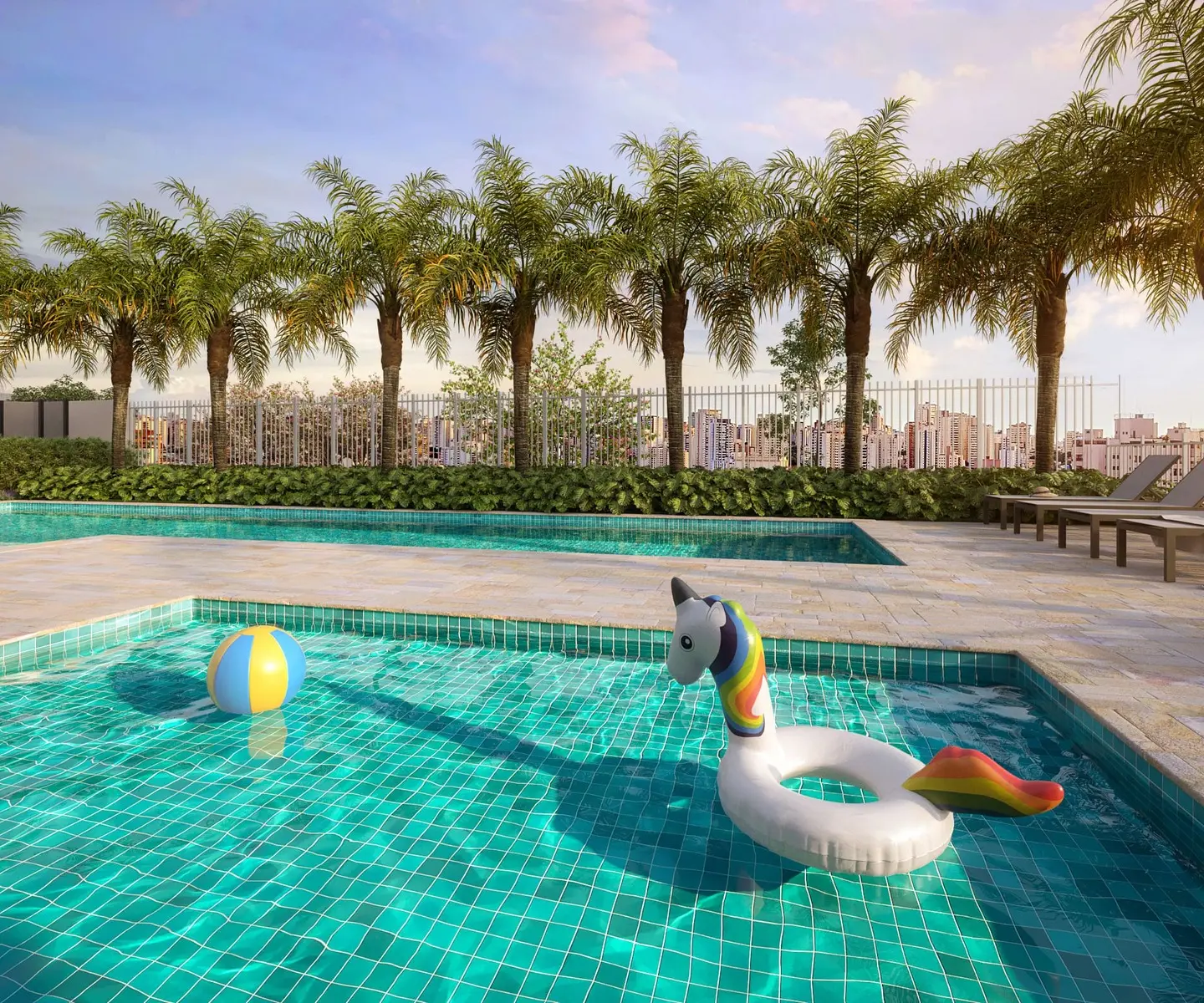 Plano&Vila Leopoldina — Piscina Infantil - Perspectiva ilustrada