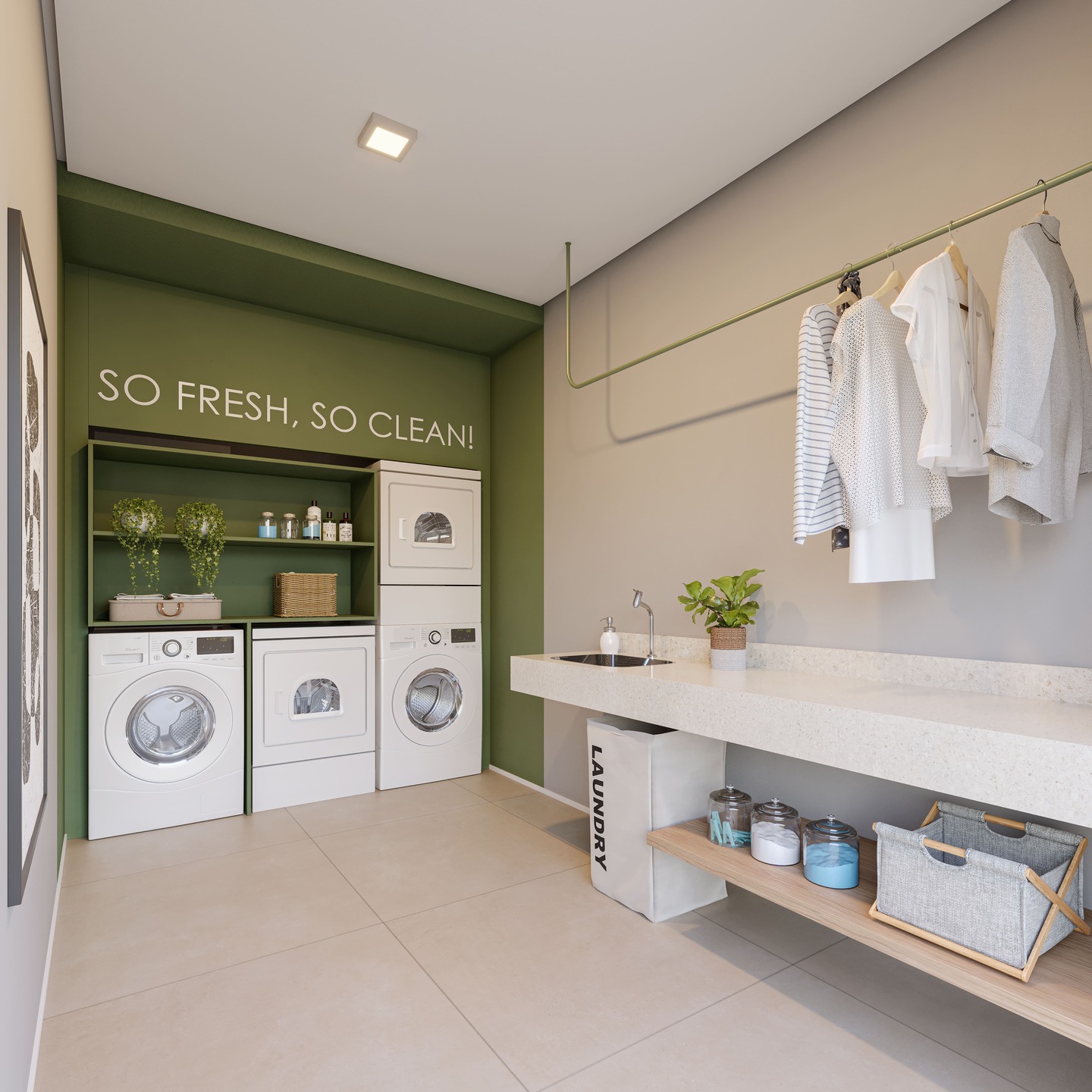 Lavandeira - Perspectiva ilustrada - Plano&amp;Vila Leopoldina