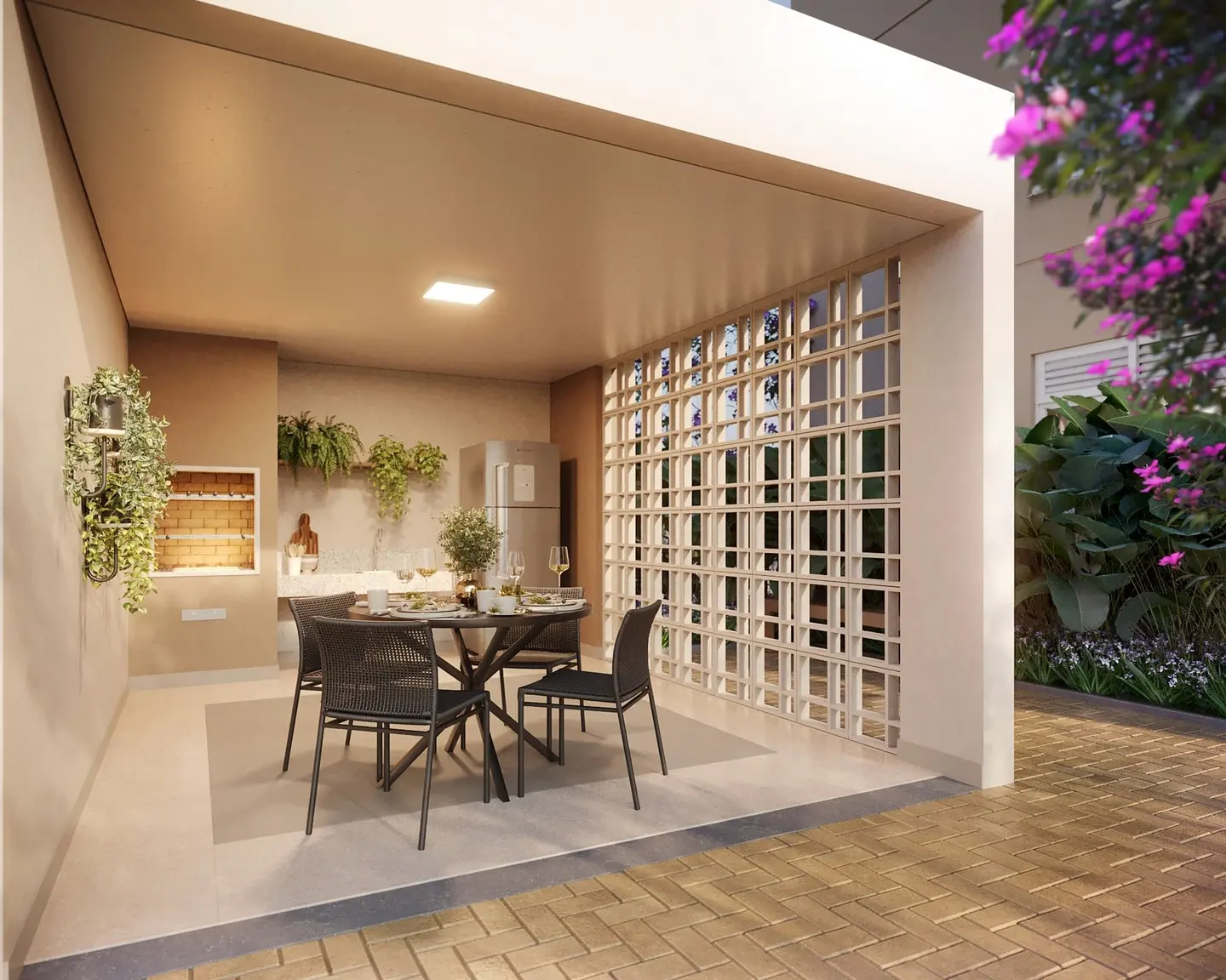 Plano&Vila Leopoldina — Churrasqueira - Perspectiva ilustrada