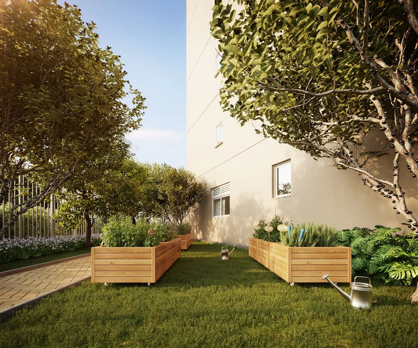 Plano&Vila Leopoldina — Horta - Perspectiva ilustrada