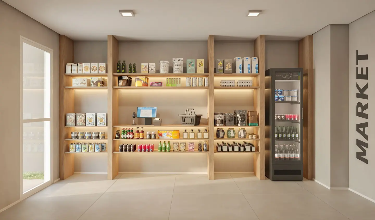 Plano&Vila Leopoldina — Mini Mercado - Perspectiva ilustrada