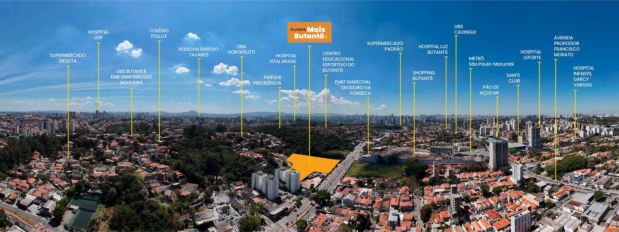 Foto aerea - Plano&amp;Mais Butantã
