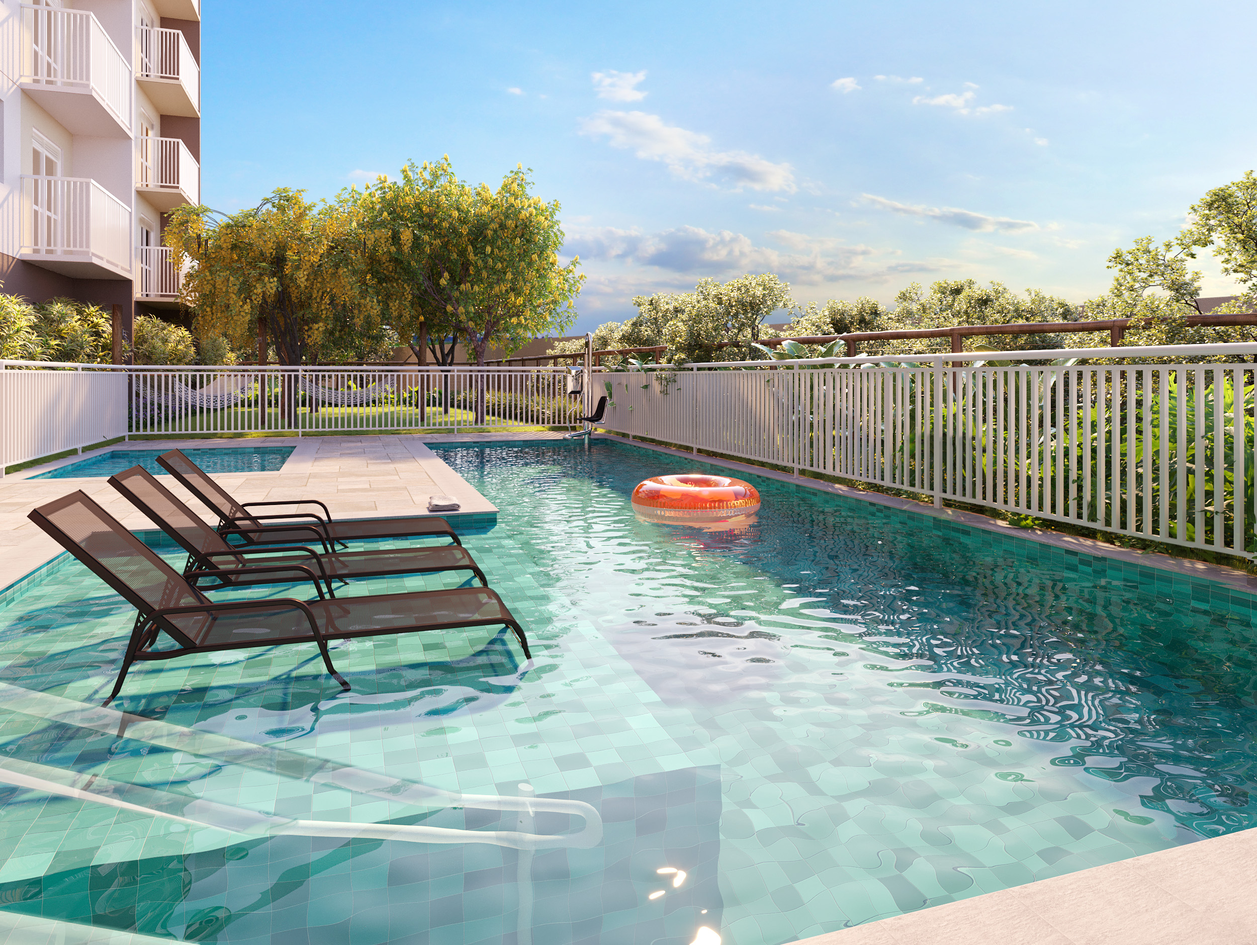 Piscina - Perspectiva Ilustrada - Plano&amp;Mais Butantã