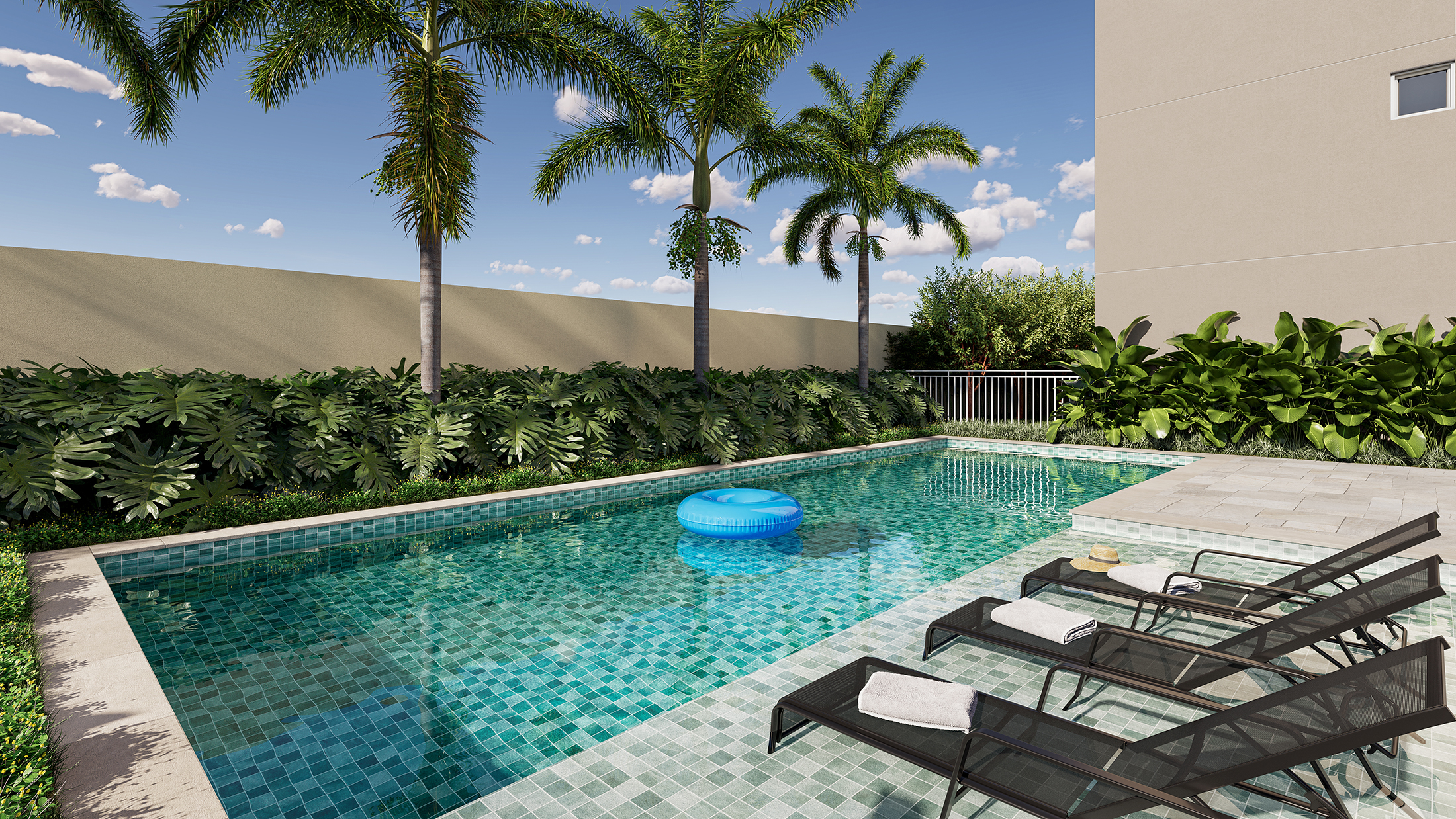 Piscina - Perspectiva Ilustrada - Plano&amp;Vista Santo Amaro