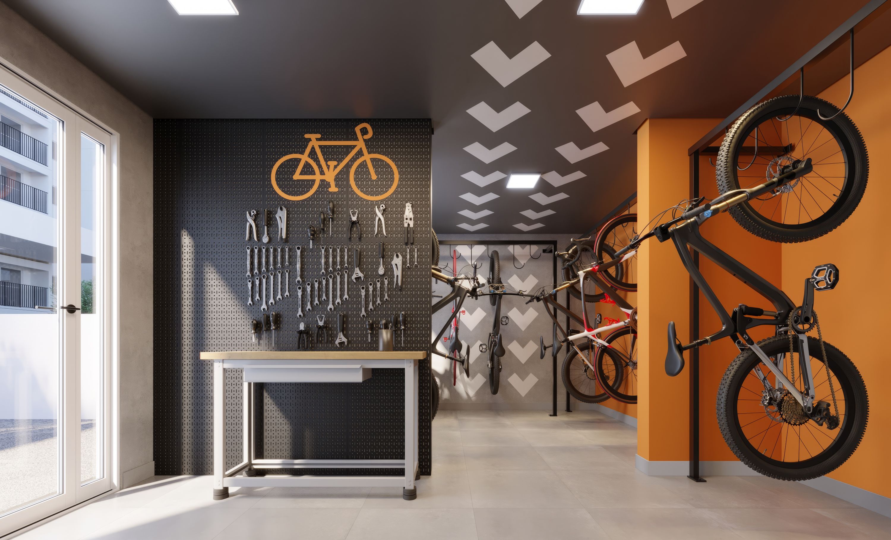 Bicicletário - Perspectiva Ilustrada - Duetto São Domingos