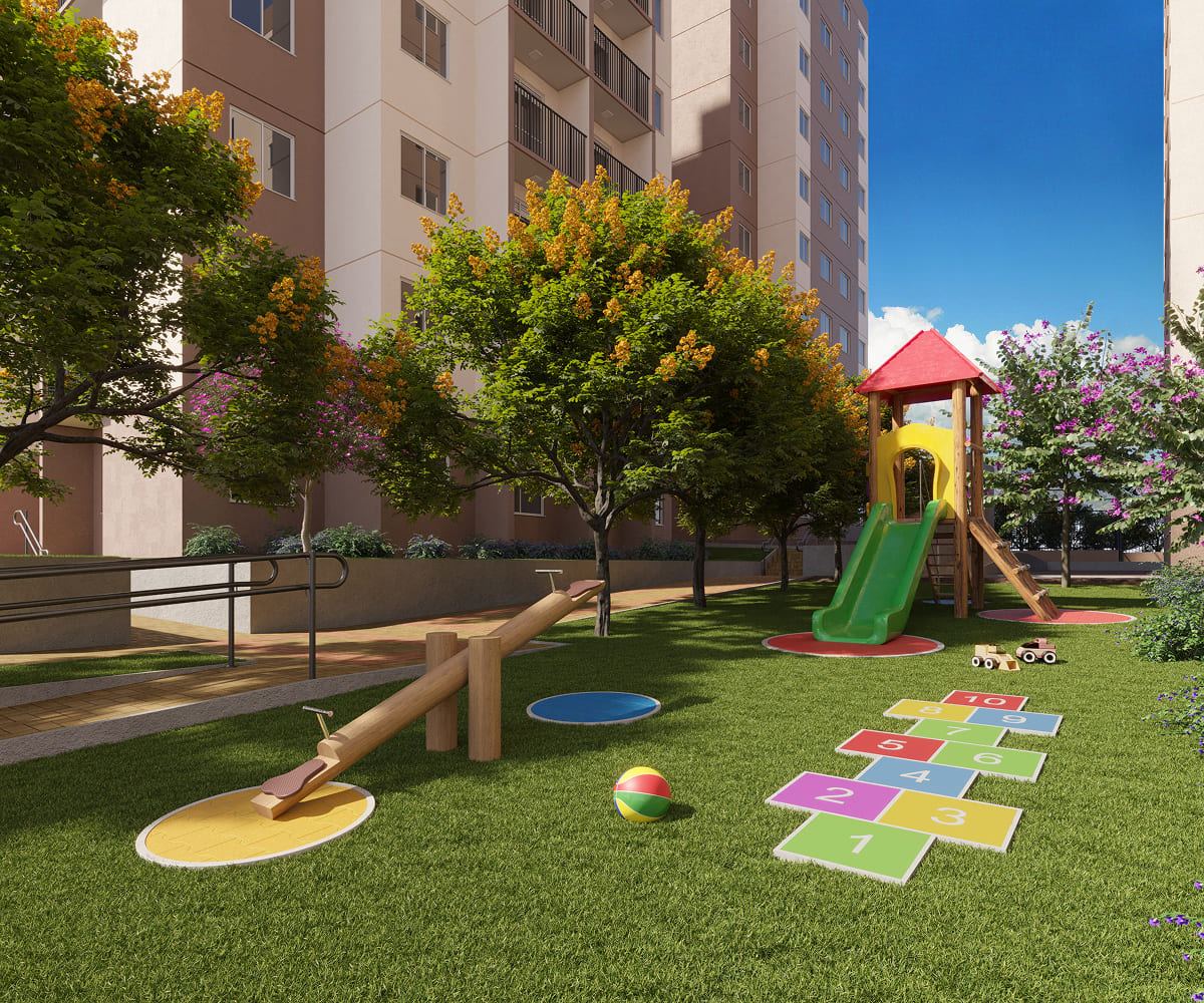 Playground - Perspectiva Ilustrada - Plano&amp;Caminhos do Jaçanã