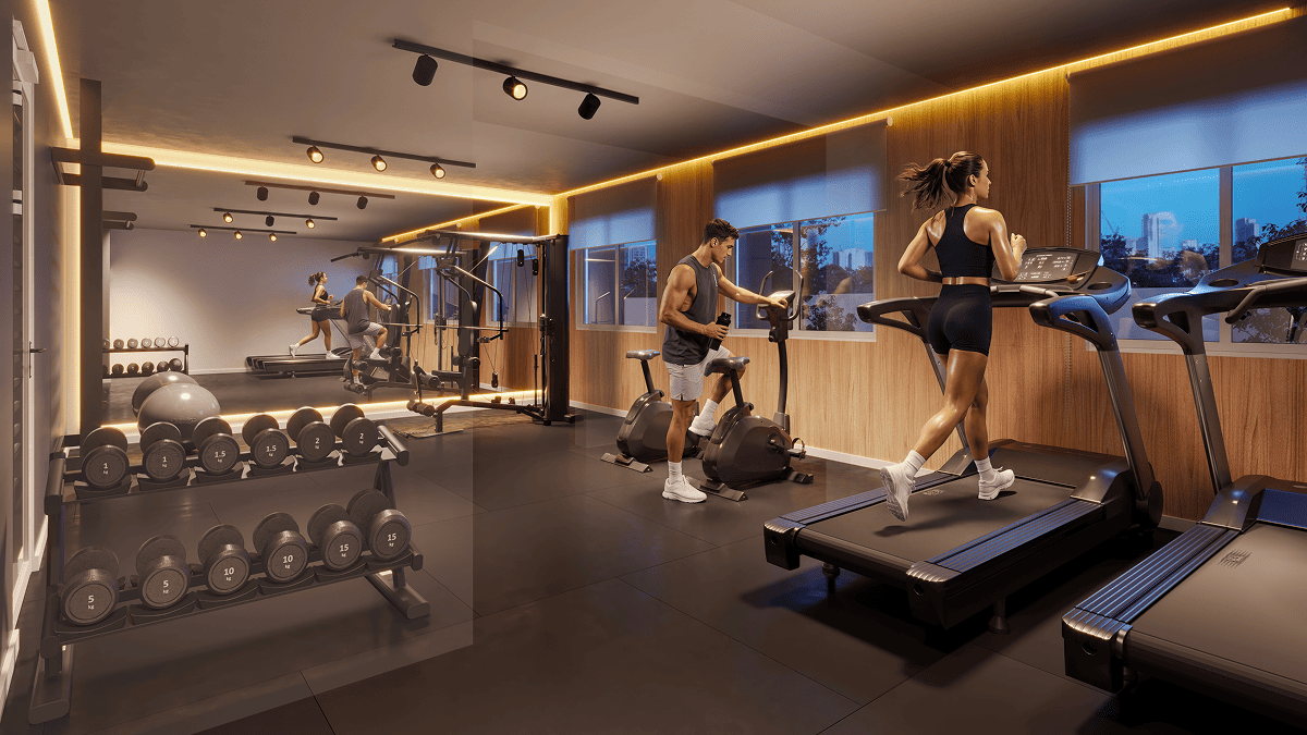 Fitness - Perspectiva Ilustrada - Plano&amp;Mais Barra Funda
