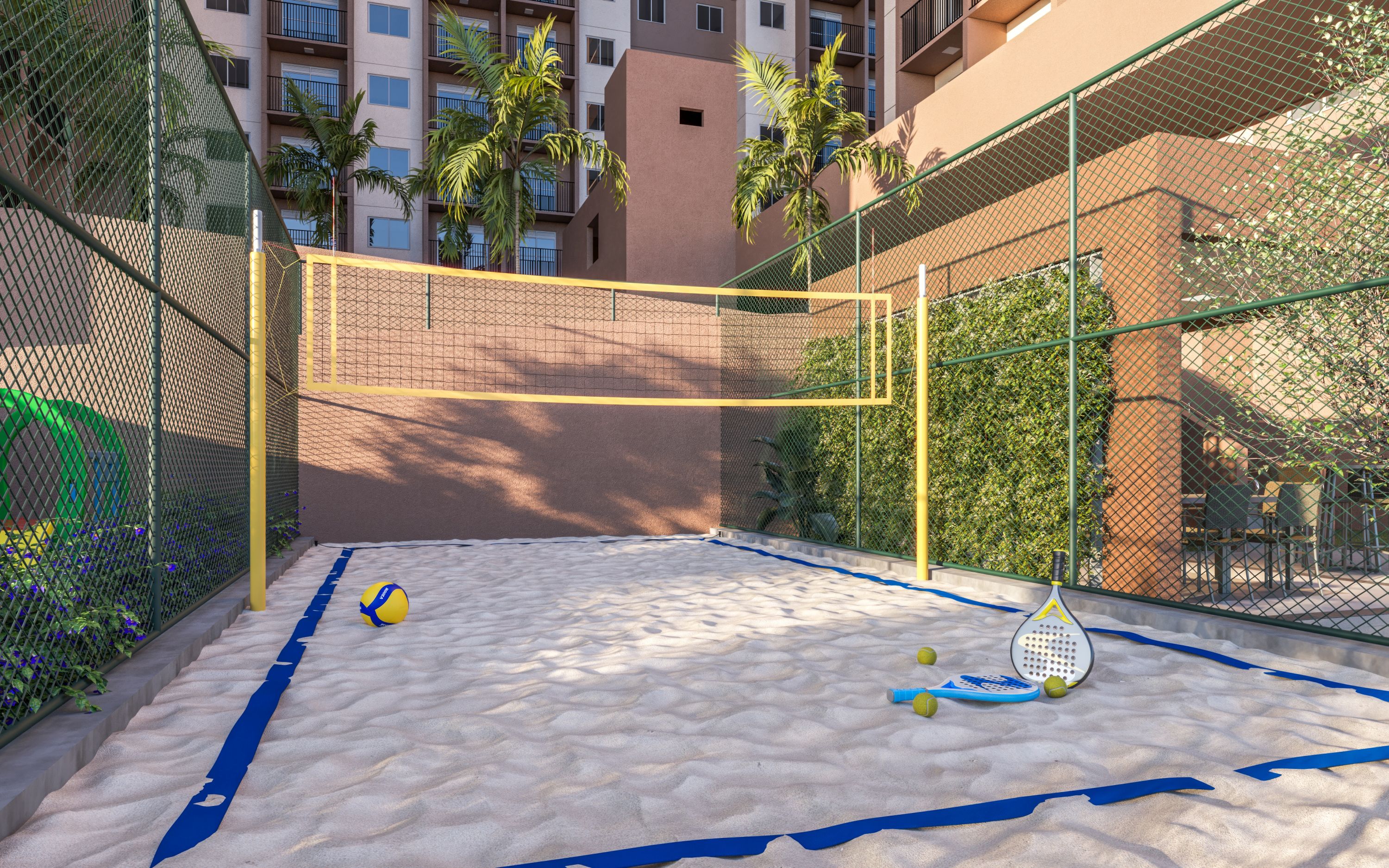 Quadra de Volei - Perspectiva Ilustrada - Duetto São Domingos